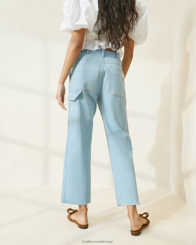 Loeffler Randall klær kvinner roy snekkerbukse FT8D216 lett denim