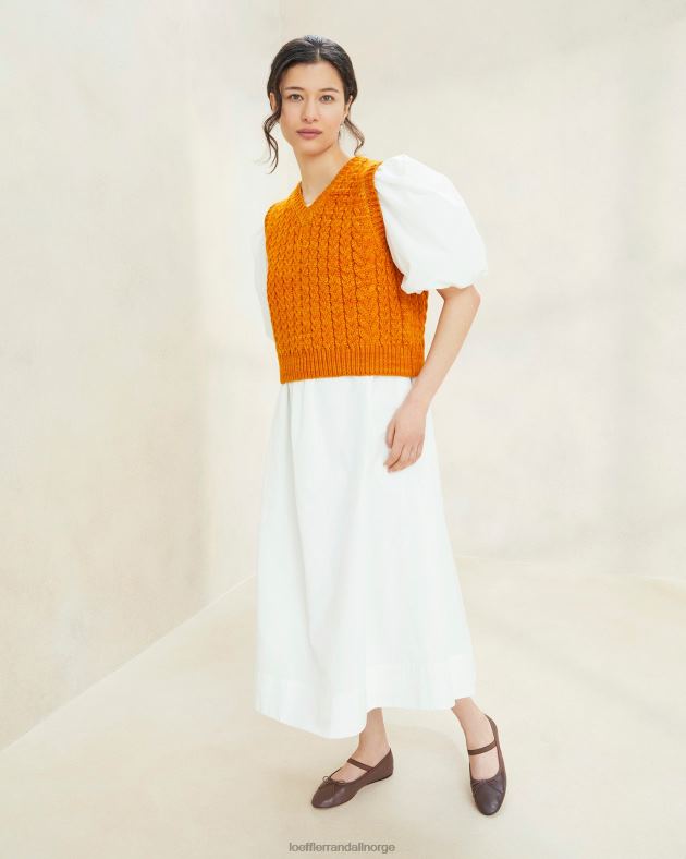 Loeffler Randall klær kvinner rosie chunky genservest FT8D256 solnedgang