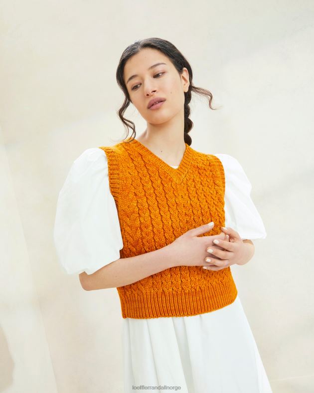 Loeffler Randall klær kvinner rosie chunky genservest FT8D256 solnedgang
