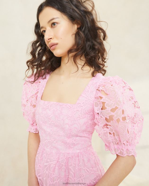 Loeffler Randall klær kvinner addison kjole med puffermer FT8D181 rosa