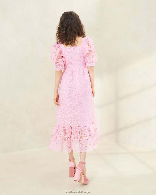 Loeffler Randall klær kvinner addison kjole med puffermer FT8D181 rosa