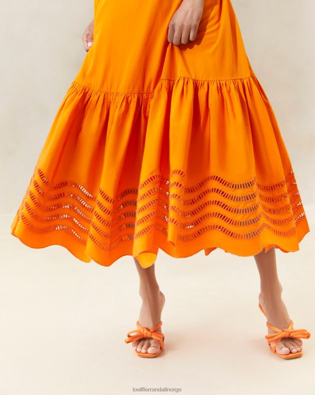 Loeffler Randall klær kvinner carine brodert midikjole FT8D196 fløyelsblomst