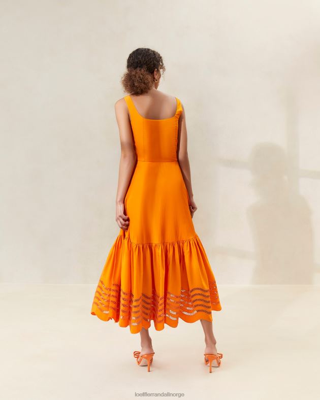 Loeffler Randall klær kvinner carine brodert midikjole FT8D196 fløyelsblomst