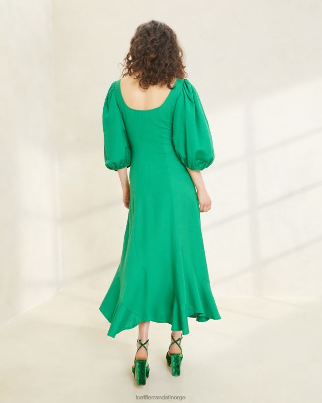 Loeffler Randall klær kvinner carmina curve kjole FT8D185 smaragd