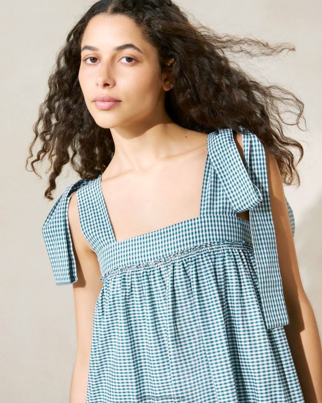 Loeffler Randall klær kvinner janie kjole med volang FT8D191 mini grønn gingham