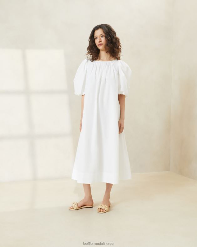 Loeffler Randall klær kvinner mimi oversized kjole med puffermer FT8D178 hvit