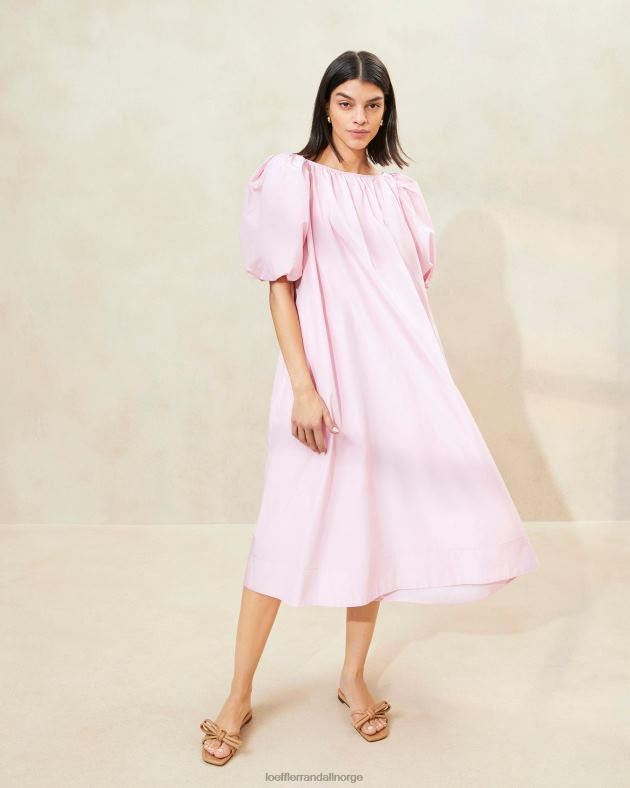 Loeffler Randall klær kvinner mimi rosa oversized kjole med puffermer FT8D183 myk rosa