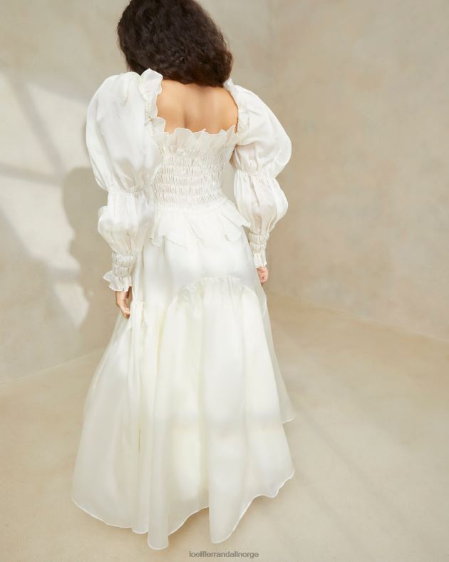 Loeffler Randall klær kvinner suzette organza-kjole med smock FT8D170 krem