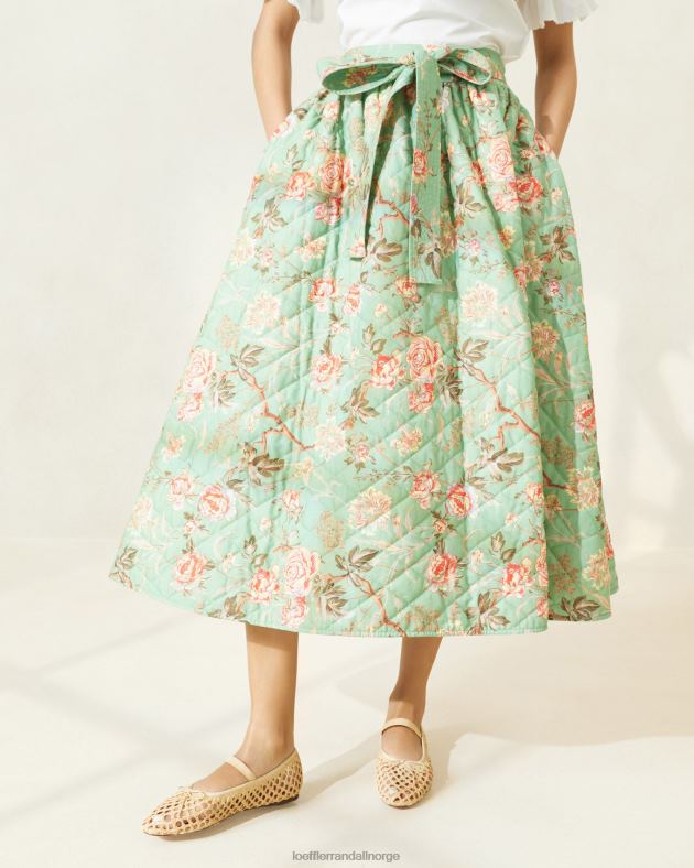 Loeffler Randall klær kvinner leigh vattert skjørt FT8D231 salvie botanisk floral