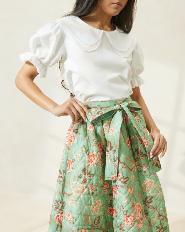 Loeffler Randall klær kvinner leigh vattert skjørt FT8D231 salvie botanisk floral