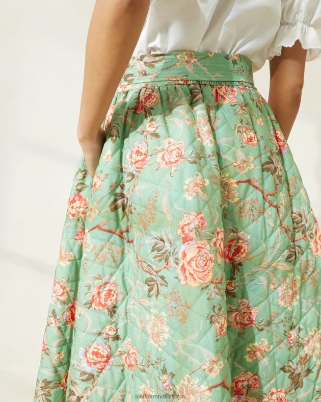 Loeffler Randall klær kvinner leigh vattert skjørt FT8D231 salvie botanisk floral