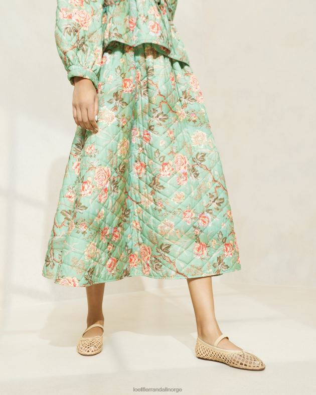 Loeffler Randall klær kvinner donna tie-front jakke FT8D254 salvie botanisk floral