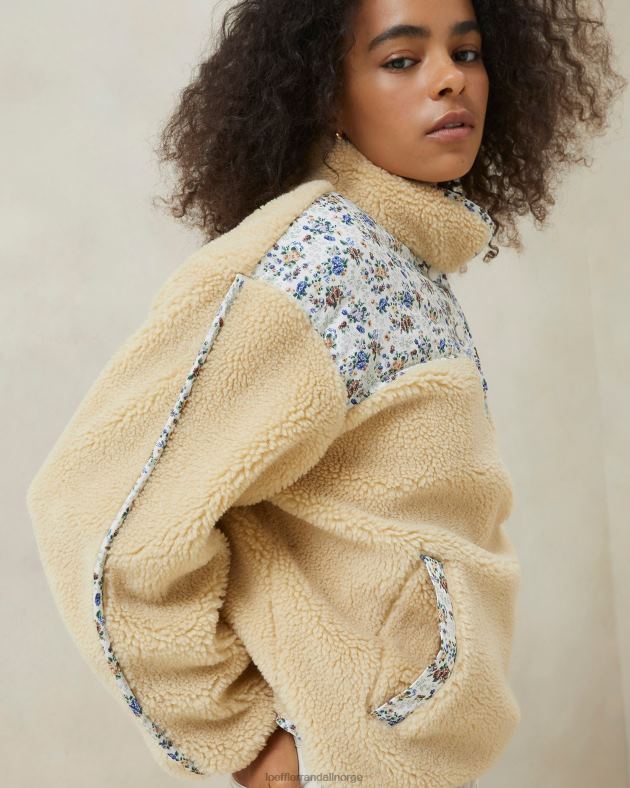 Loeffler Randall klær kvinner liz fleecegenser FT8D259 krem/floral