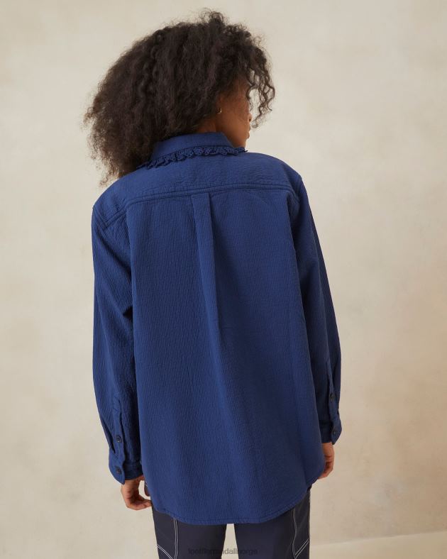 Loeffler Randall klær kvinner zeke eyelet chore coat FT8D261 indigo