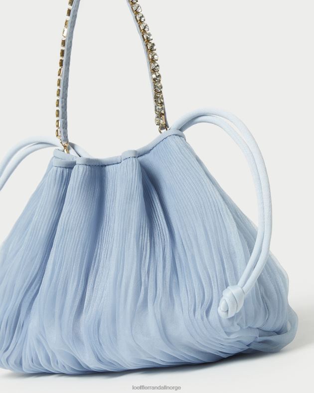 Loeffler Randall poser kvinner Layne Rhinestone plisserte pose FT8D370 blå
