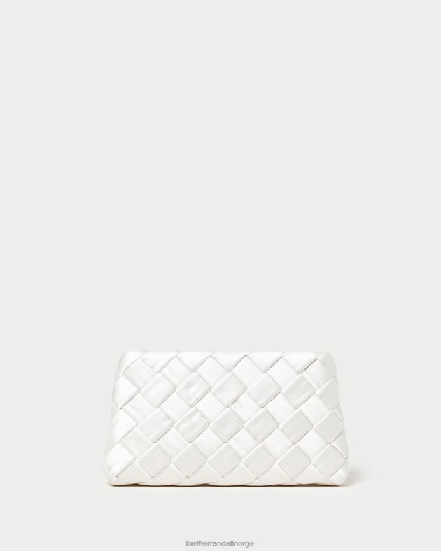 Loeffler Randall poser kvinner aviva vevd puffclutch FT8D351 krem