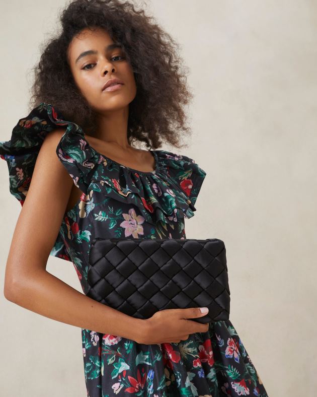Loeffler Randall poser kvinner aviva vevd puffclutch FT8D355 svart