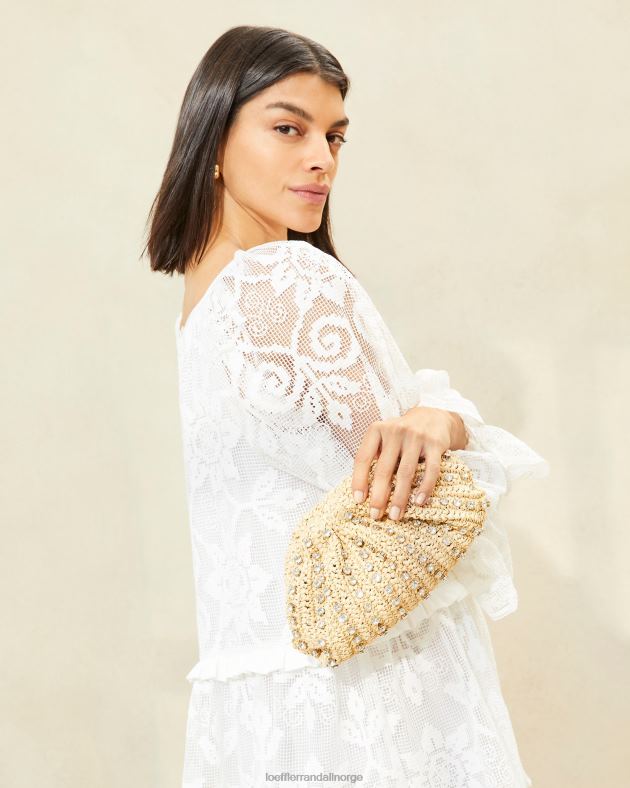 Loeffler Randall poser kvinner bailey dome clutch FT8D389 naturlig/klar