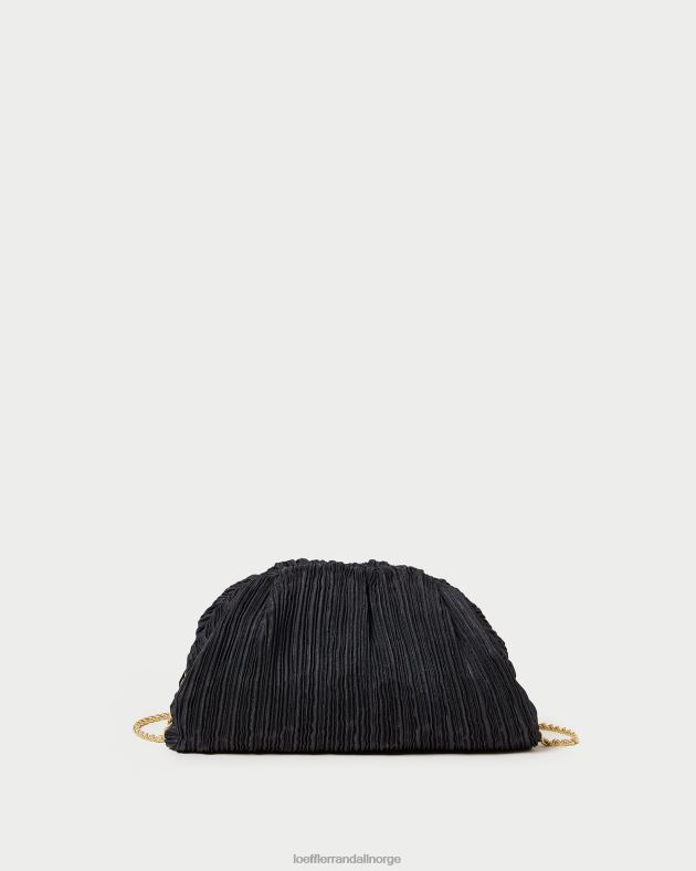 Loeffler Randall poser kvinner bailey plissert kuppel clutch FT8D354 svart