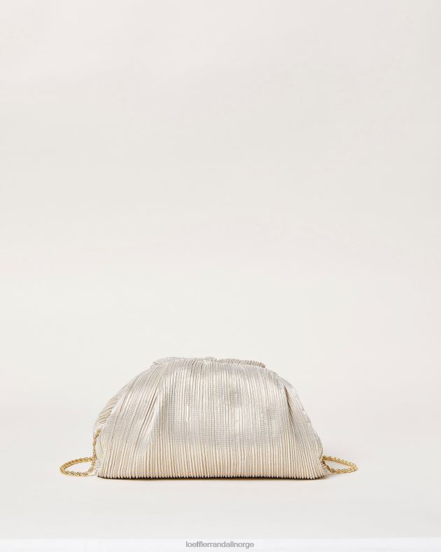 Loeffler Randall poser kvinner bailey plissert kuppel clutch FT8D357 platina