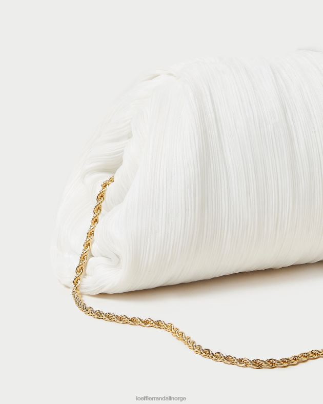 Loeffler Randall poser kvinner bailey plissert kuppel clutch FT8D360 perle