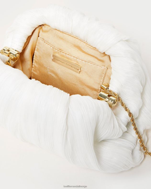 Loeffler Randall poser kvinner bailey plissert kuppel clutch FT8D360 perle