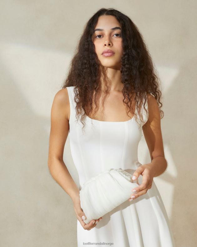 Loeffler Randall poser kvinner bailey plissert kuppel clutch FT8D360 perle