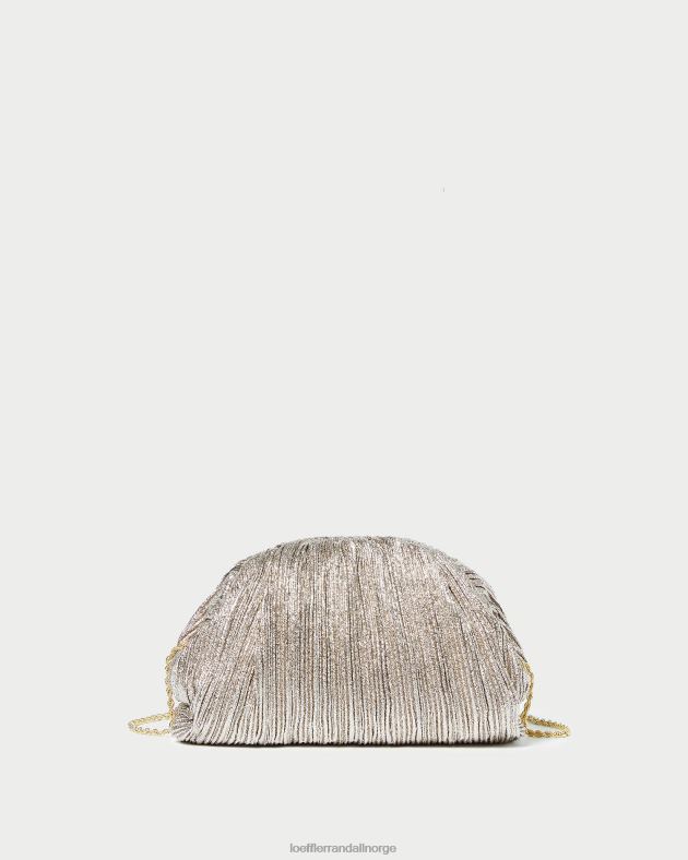 Loeffler Randall poser kvinner bailey plissert kuppel clutch FT8D386 champagne