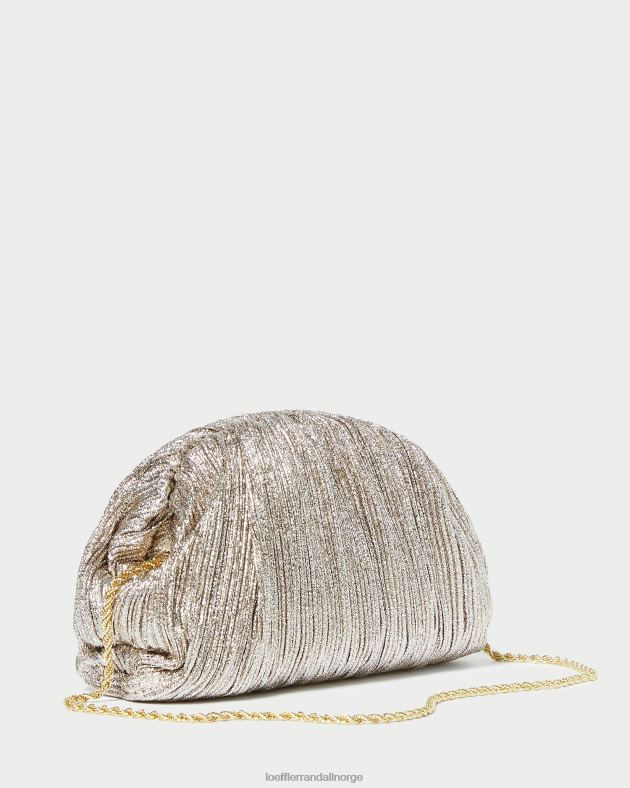 Loeffler Randall poser kvinner bailey plissert kuppel clutch FT8D386 champagne