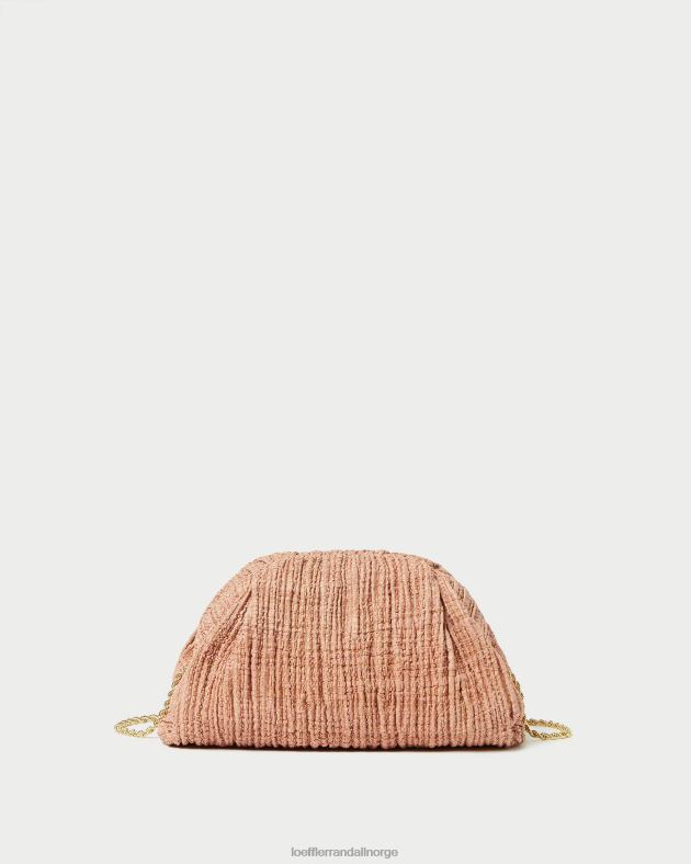 Loeffler Randall poser kvinner bailey plissert kuppel clutch FT8D387 rødme