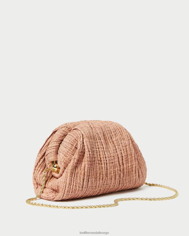 Loeffler Randall poser kvinner bailey plissert kuppel clutch FT8D387 rødme