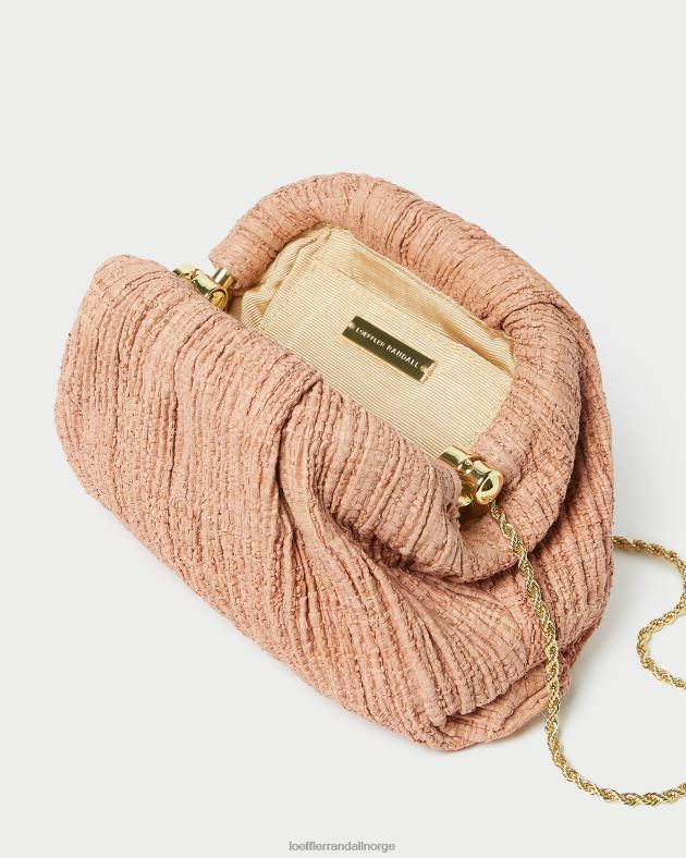 Loeffler Randall poser kvinner bailey plissert kuppel clutch FT8D387 rødme