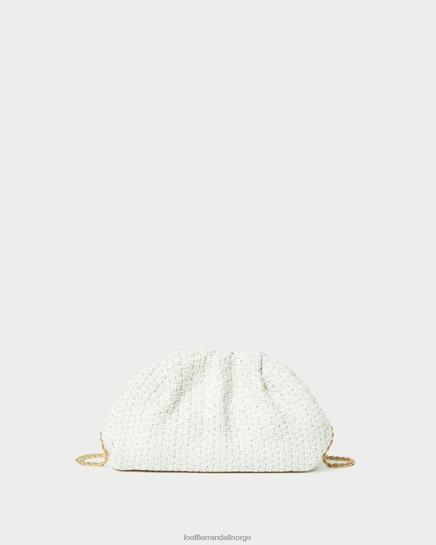 Loeffler Randall poser kvinner bailey raffia dome clutch FT8D398 hvit
