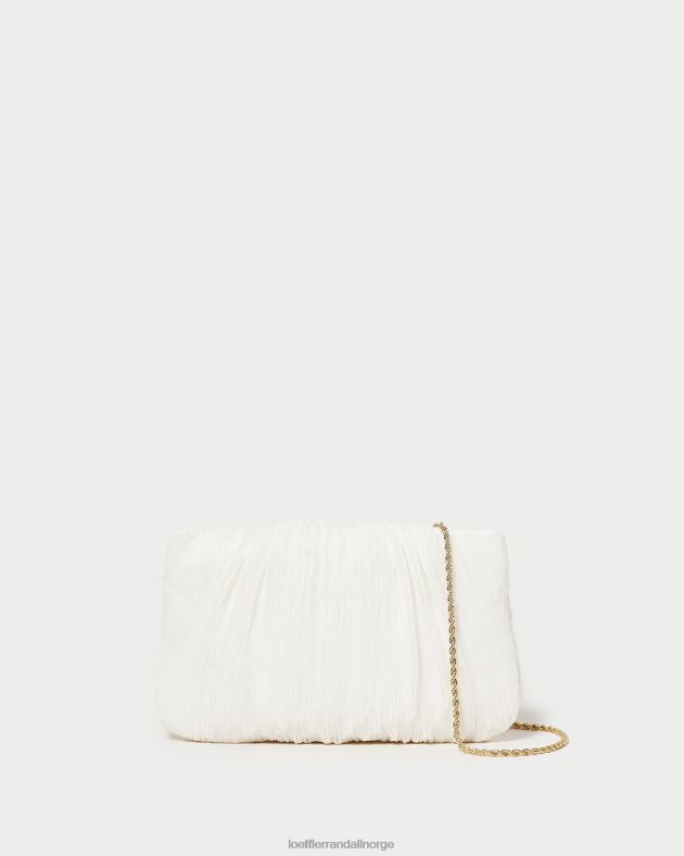 Loeffler Randall poser kvinner brit flat plissert clutch FT8D362 perle