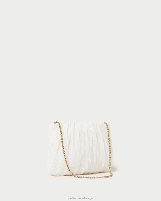 Loeffler Randall poser kvinner brit flat plissert clutch FT8D362 perle