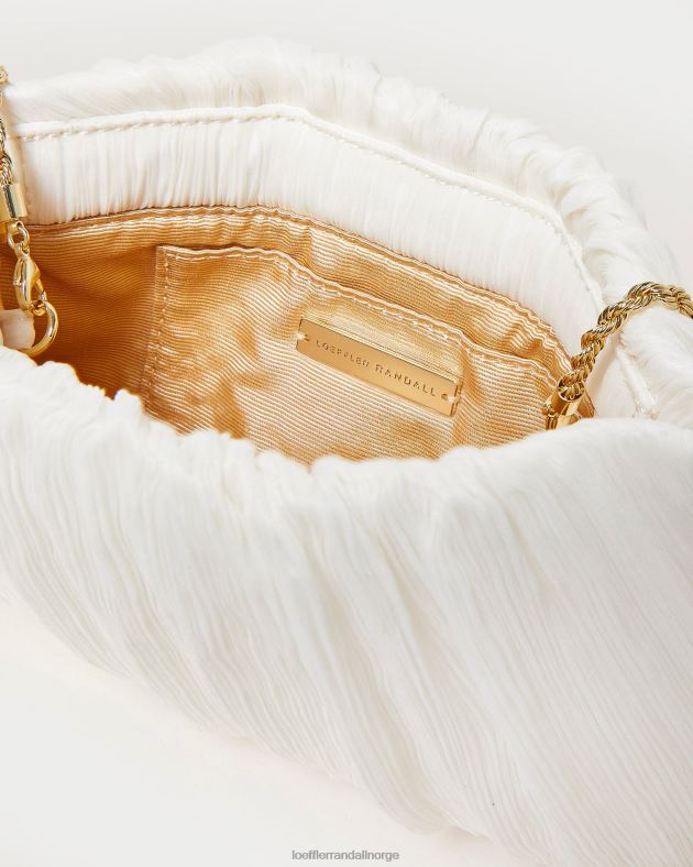 Loeffler Randall poser kvinner brit flat plissert clutch FT8D362 perle