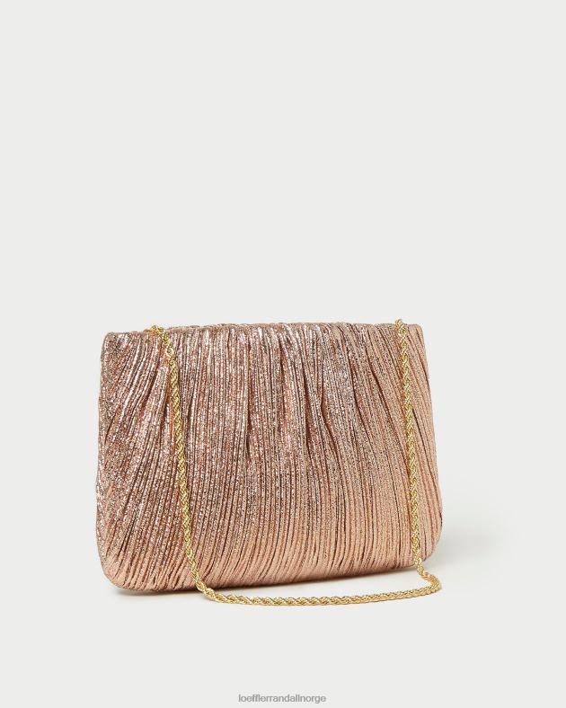 Loeffler Randall poser kvinner brit flat plissert clutch FT8D366 sanddyne