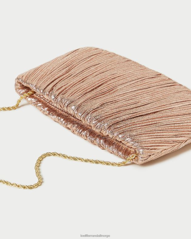Loeffler Randall poser kvinner brit flat plissert clutch FT8D366 sanddyne