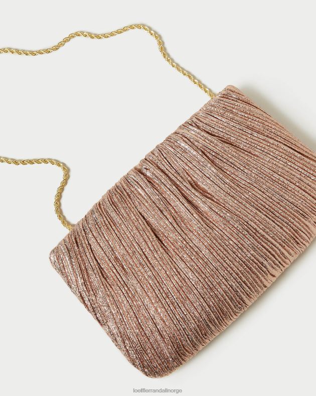 Loeffler Randall poser kvinner brit flat plissert clutch FT8D366 sanddyne