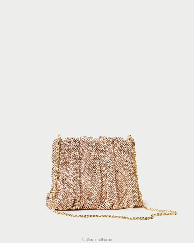 Loeffler Randall poser kvinner ember diamante clutch FT8D359 lys fersken