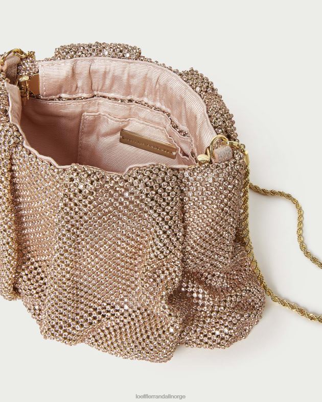 Loeffler Randall poser kvinner ember diamante clutch FT8D359 lys fersken