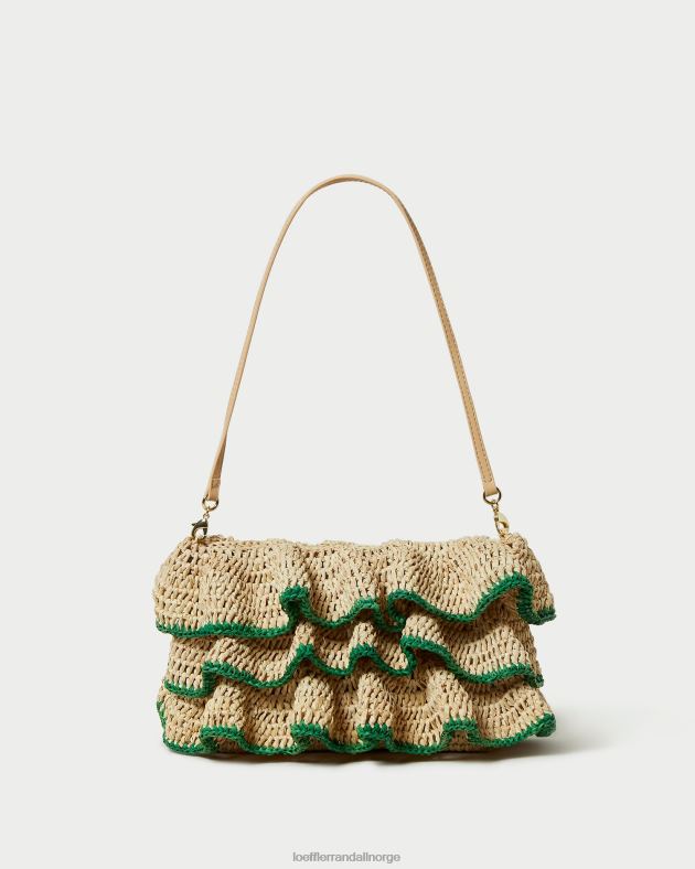 Loeffler Randall poser kvinner odette volangclutch FT8D373 naturlig/grønn