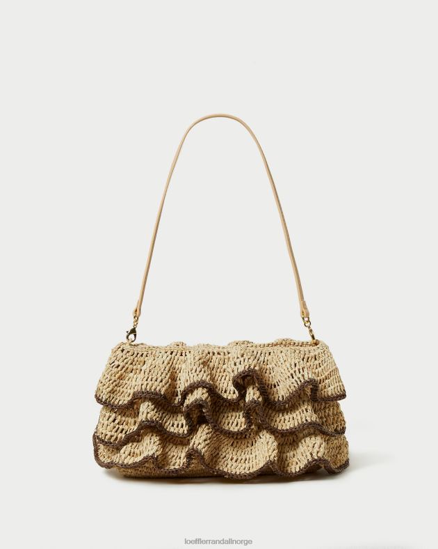 Loeffler Randall poser kvinner odette volangclutch FT8D374 naturlig/brun
