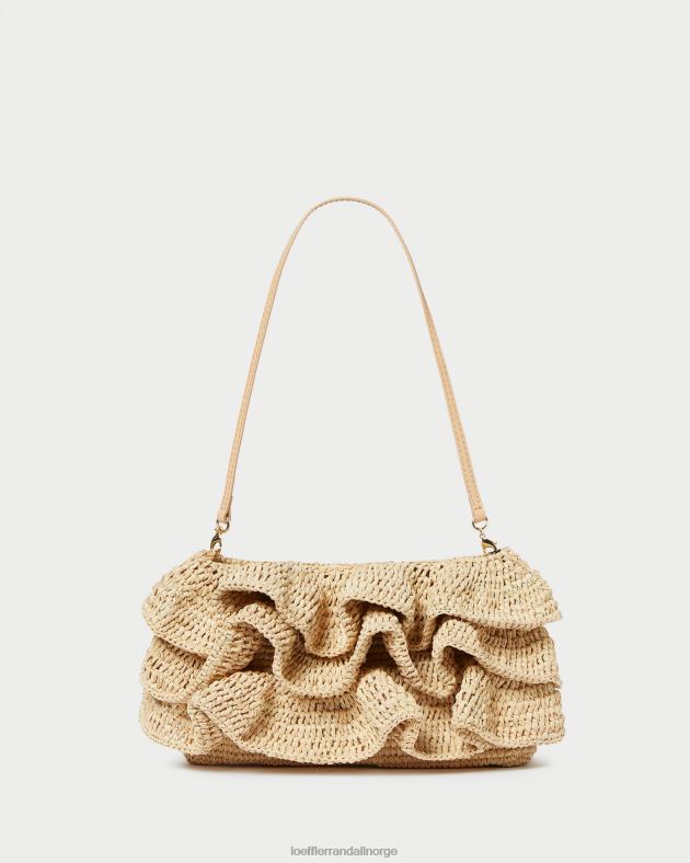 Loeffler Randall poser kvinner odette volangclutch FT8D375 naturlig