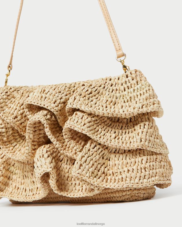 Loeffler Randall poser kvinner odette volangclutch FT8D375 naturlig