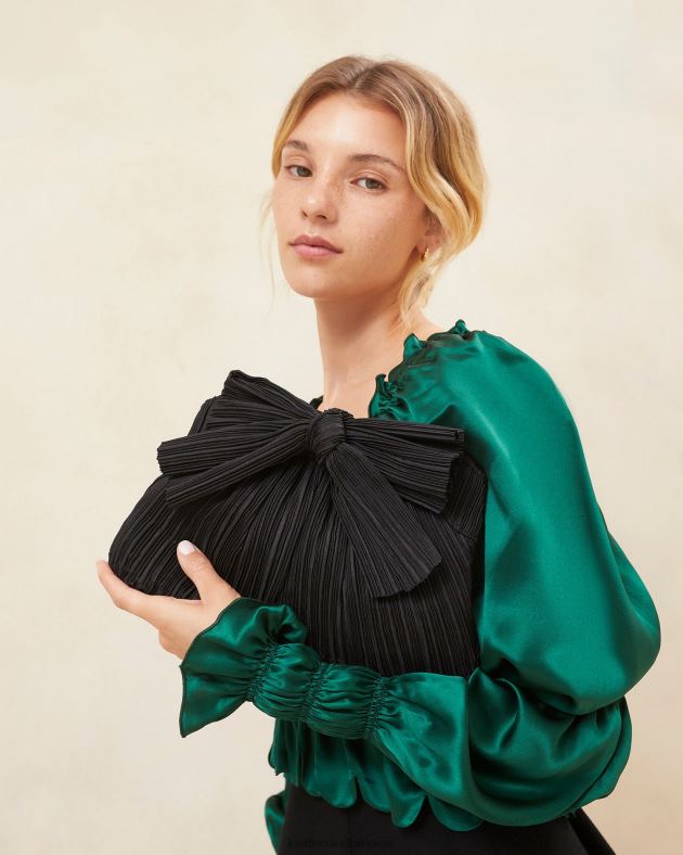 Loeffler Randall poser kvinner rayne bue clutch FT8D350 svart