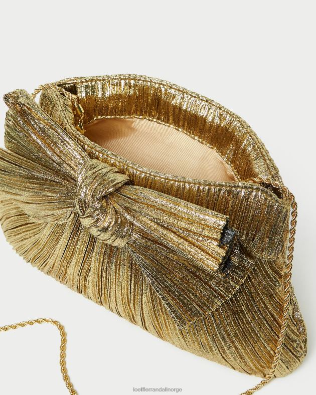 Loeffler Randall poser kvinner rayne bue clutch FT8D384 oro