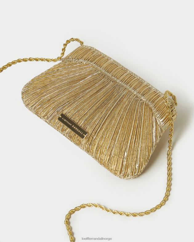 Loeffler Randall poser kvinner rochelle mini sløyfeclutch FT8D365 gull