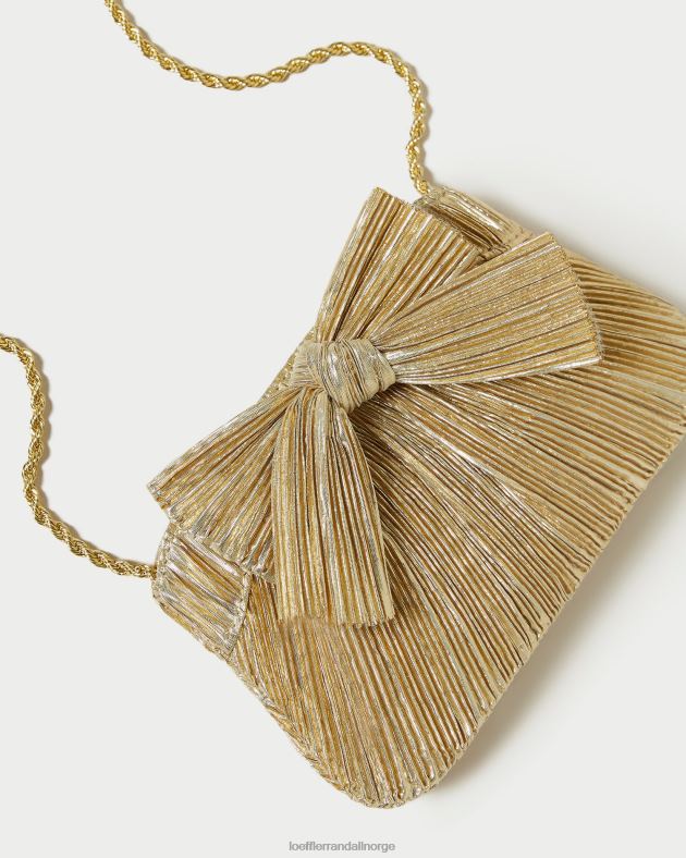 Loeffler Randall poser kvinner rochelle mini sløyfeclutch FT8D365 gull