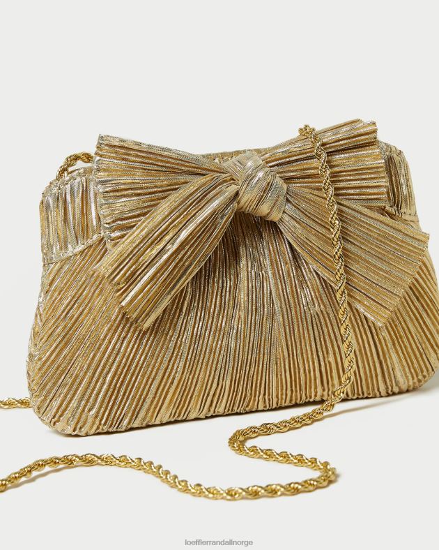 Loeffler Randall poser kvinner rochelle mini sløyfeclutch FT8D365 gull